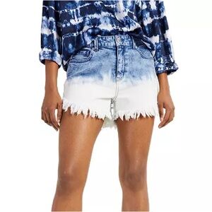 INC International Concepts Blue and White Ombre Jean Shorts